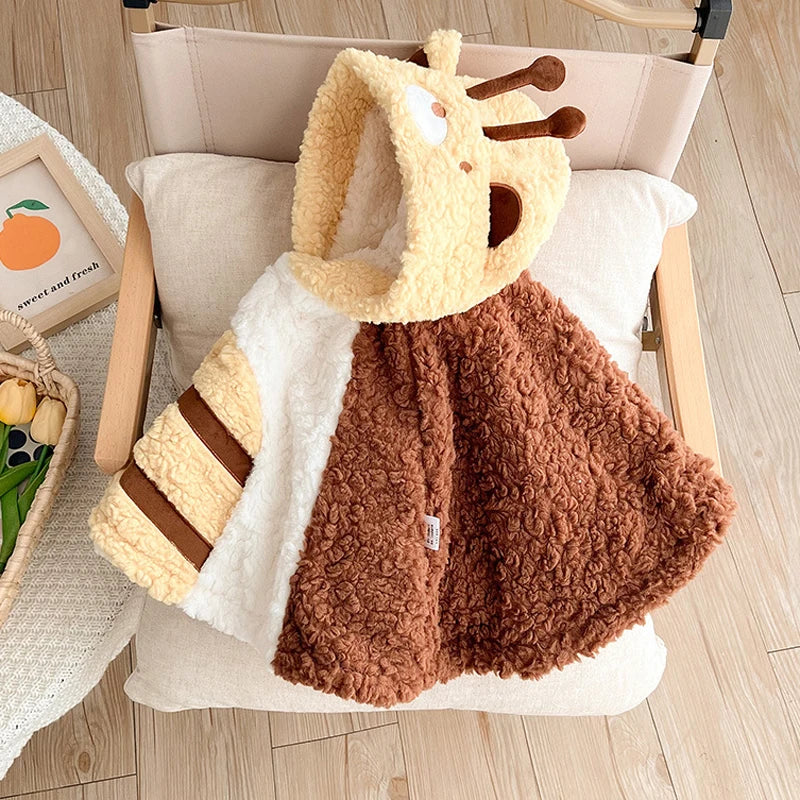 Poncho girafe chaleureux