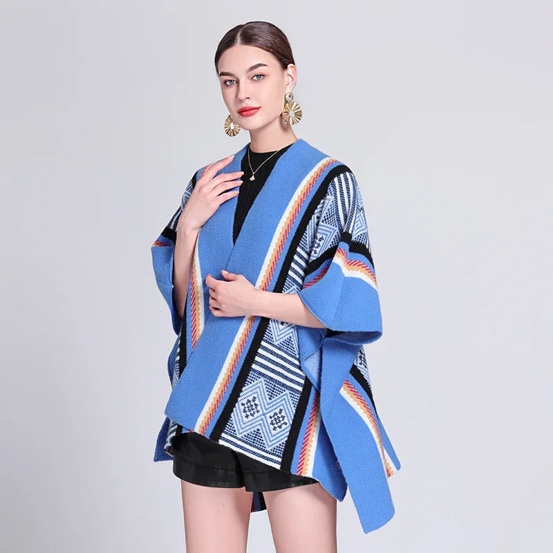 Style poncho géométrique