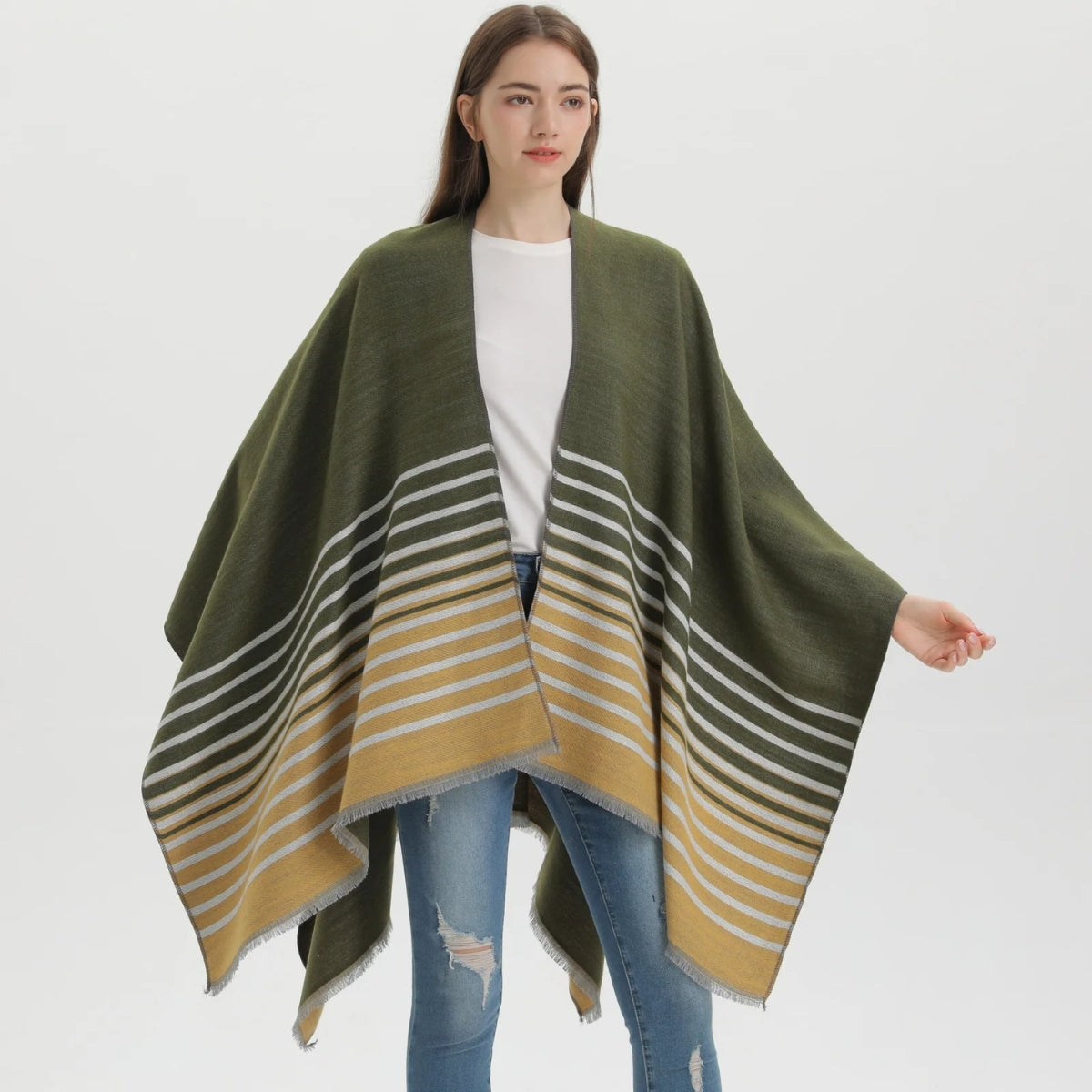 poncho femme élégance