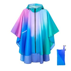 Poncho Pluie Femme Bleu & Rose