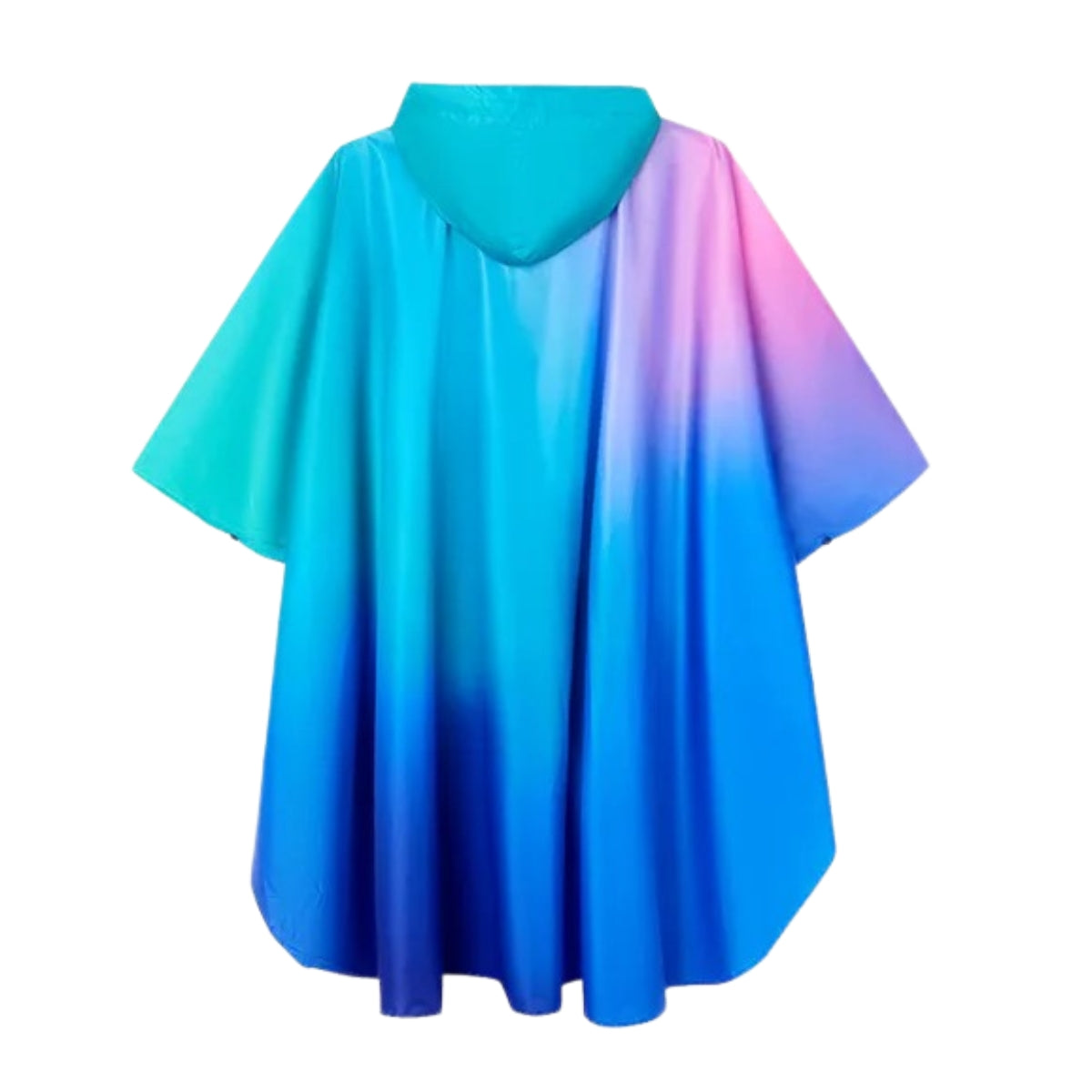 Poncho élégant Bleu & Rose