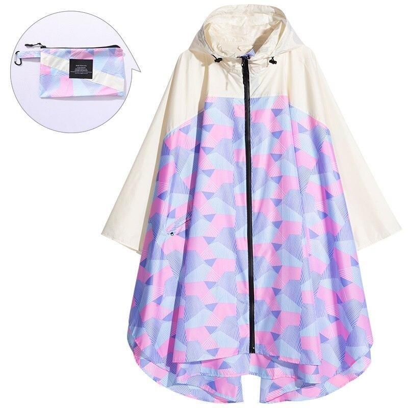 Poncho Violet Beige Femme