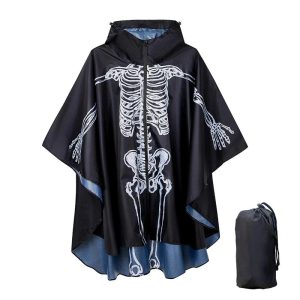 poncho pluie squelette