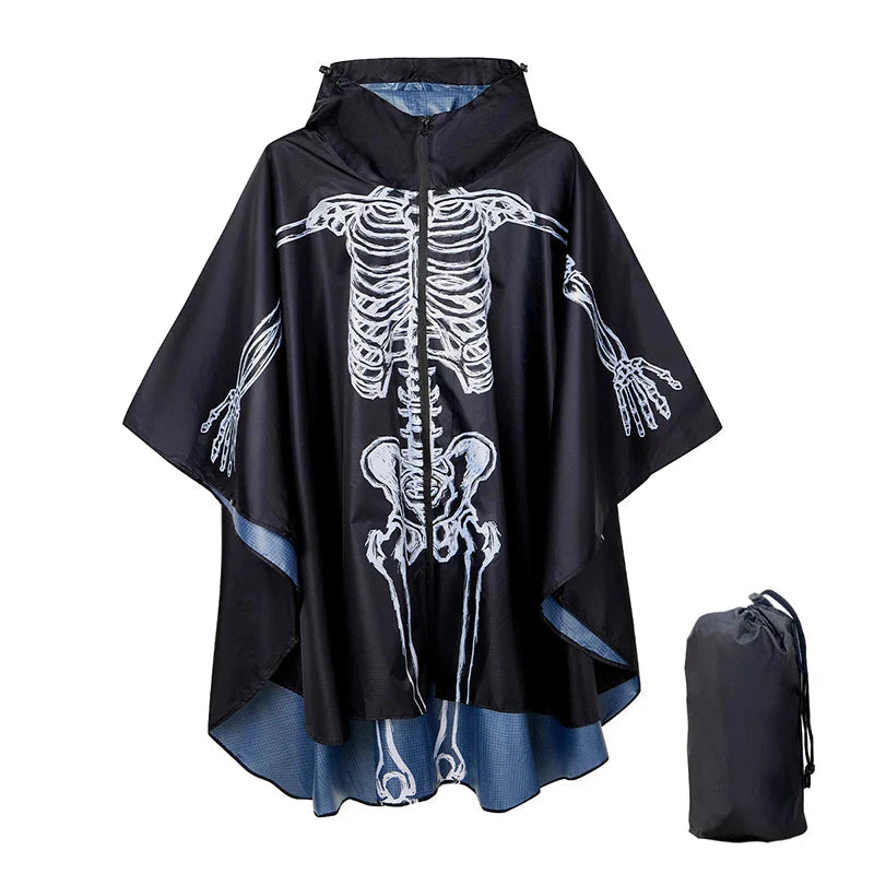 poncho pluie squelette