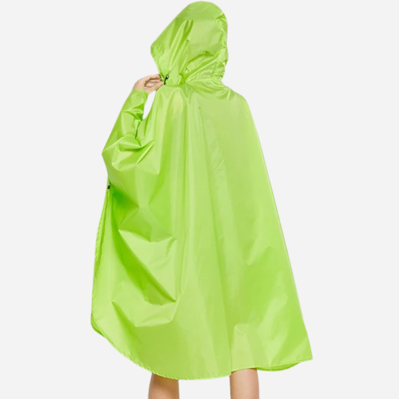 Poncho vert imperméable