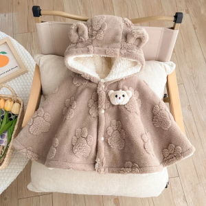 poncho polaire bébé