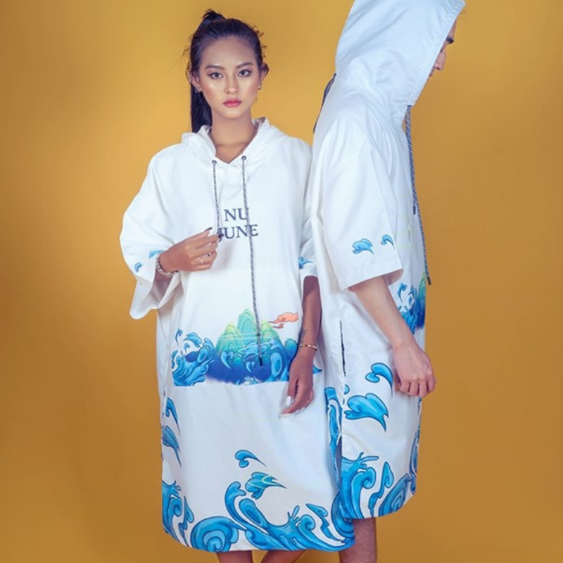 poncho absorbant pour surfeur