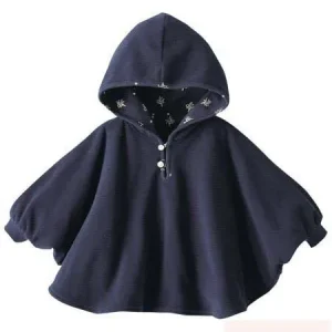 Poncho Bébé Réversible à Capuche pour Automne et Hiver