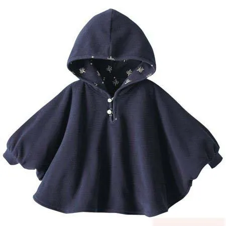 Poncho Bébé Réversible à Capuche pour Automne et Hiver