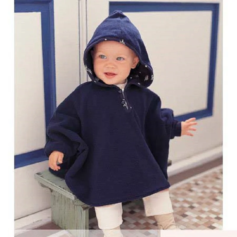 Poncho Bébé Réversible à Capuche pour Automne et Hiver – Image 2