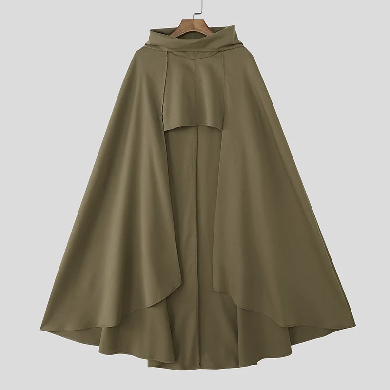 Poncho Homme Style Viking à Capuche
